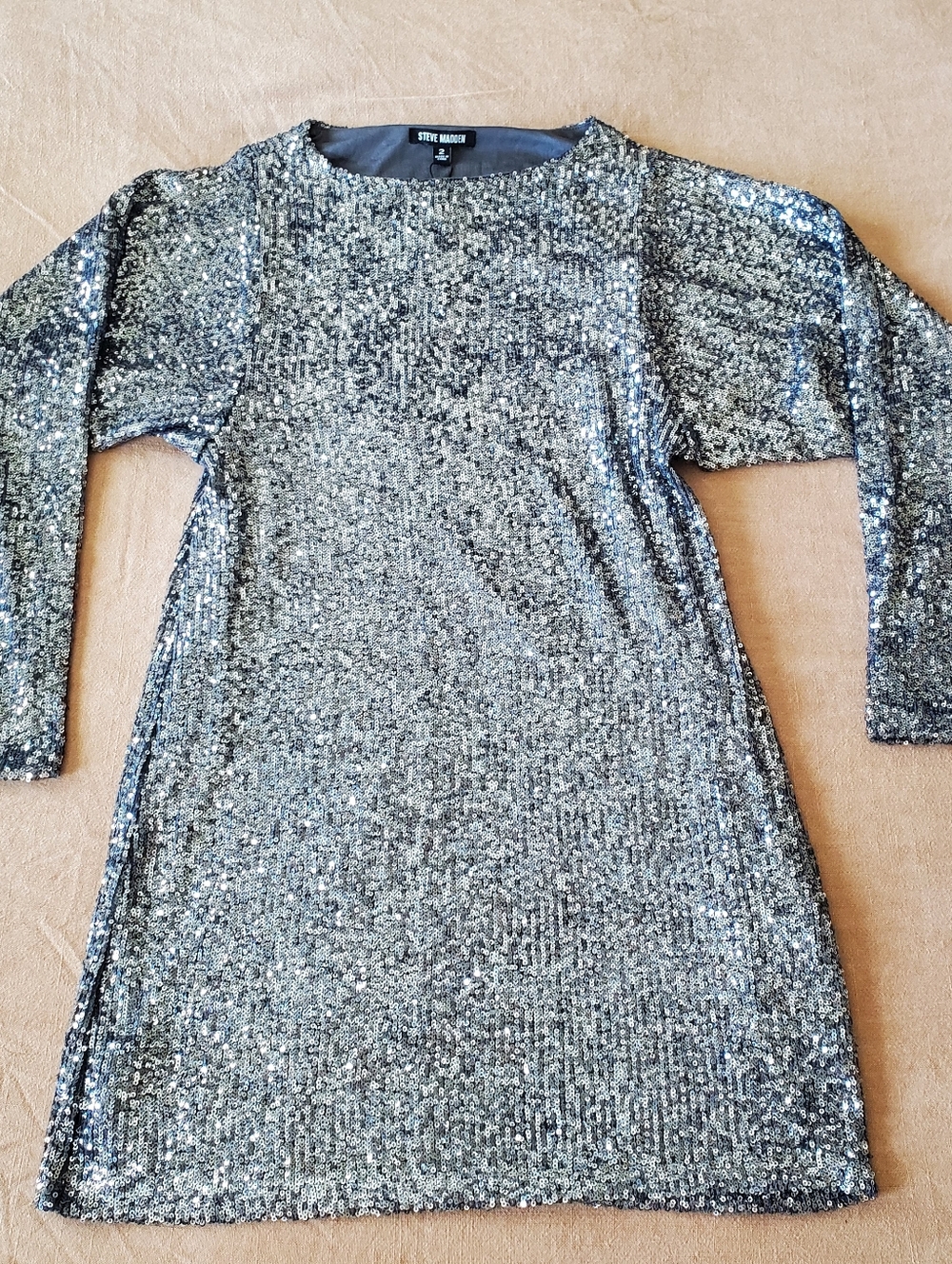 Steve Madden Ginger Sequined Mini Shift Dress Size 2